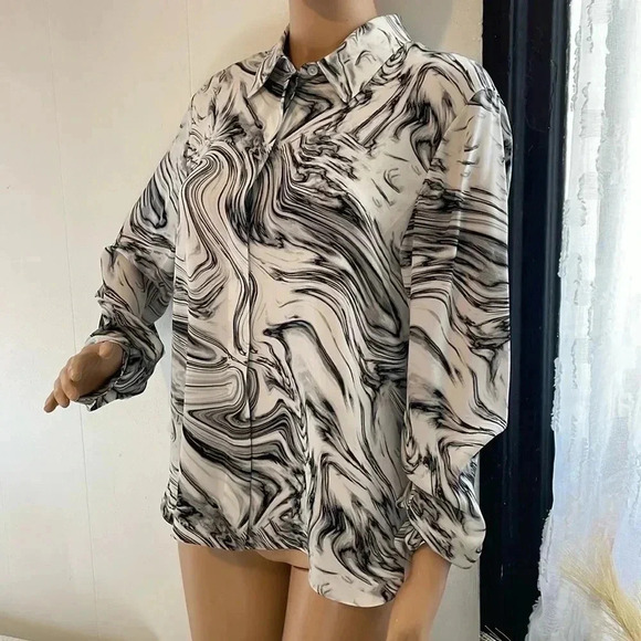 Theory blouses with buttons M - Picture 4 of 11